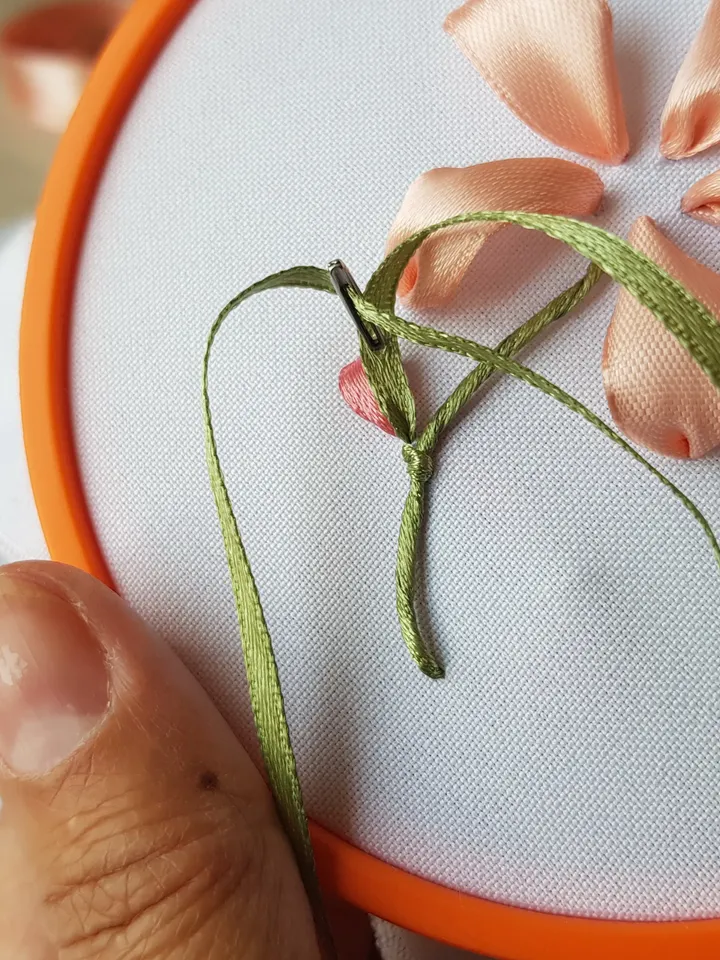 Flower pattern pdf ribbon embroidery, Easy embroidery DIY, ribbon embroidery design