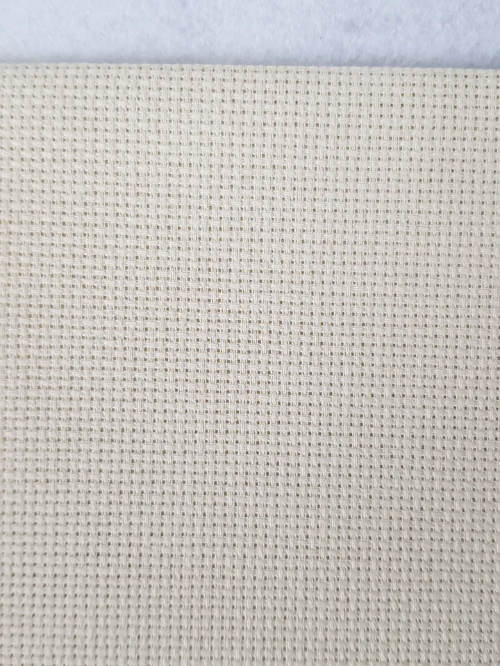 14 count AIDA canvas for cross stitsh, light olive color fabric for embroidery, fabric needlework
