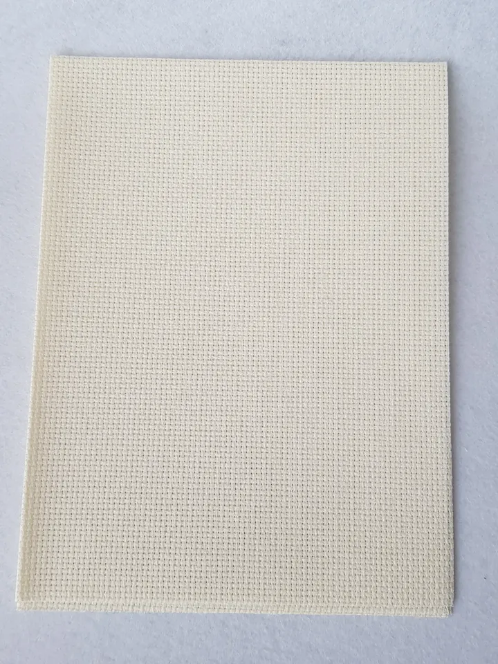 14 count AIDA canvas for cross stitsh, light cream fabric for embroidery, fabric needlework