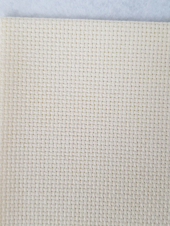 14 count AIDA canvas for cross stitsh, light cream fabric for embroidery, fabric needlework