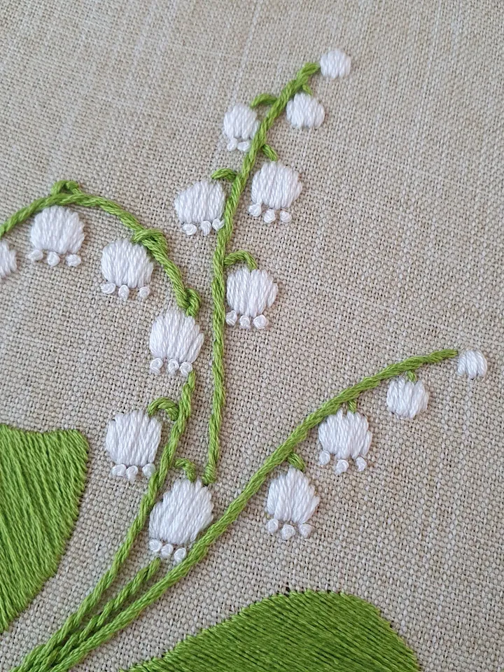 Lily of the valley pattern PDF hand embroidery DIY, Floral design