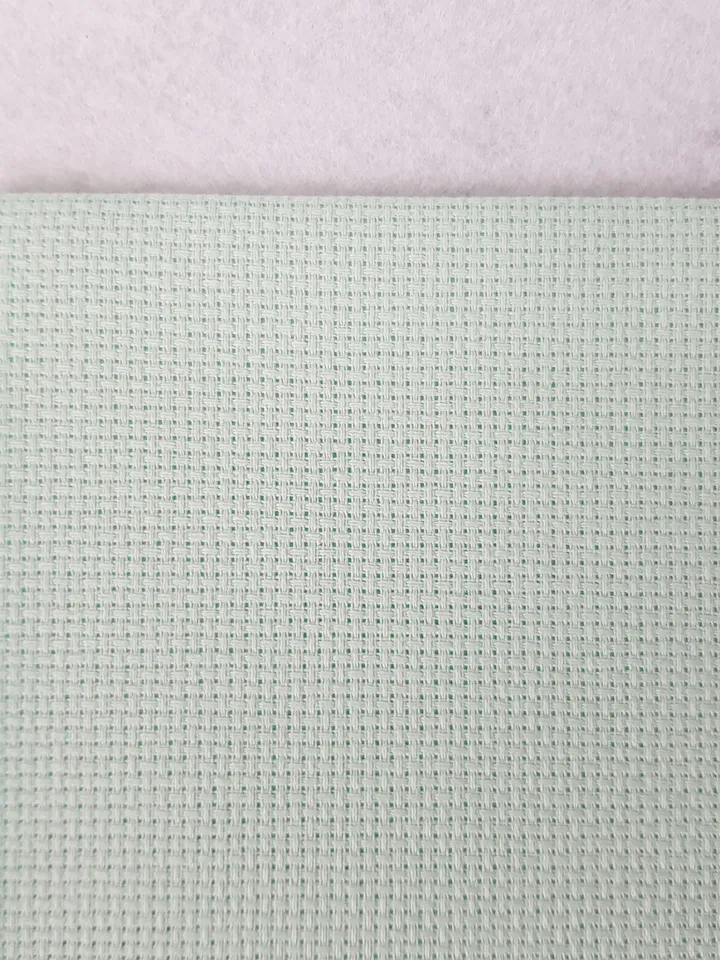 14 count AIDA canvas for cross stitsh, light turquoise fabric for embroidery, fabric needlework