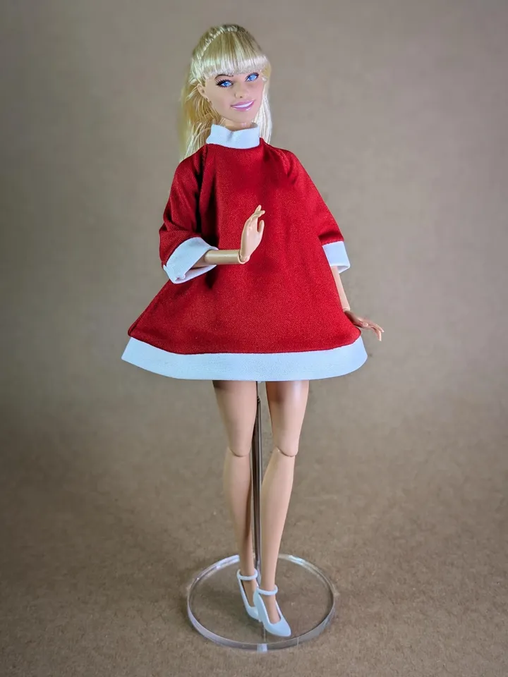 Mrs. Claus Santa Christmas costume for 1/6 scale fashion female dolls