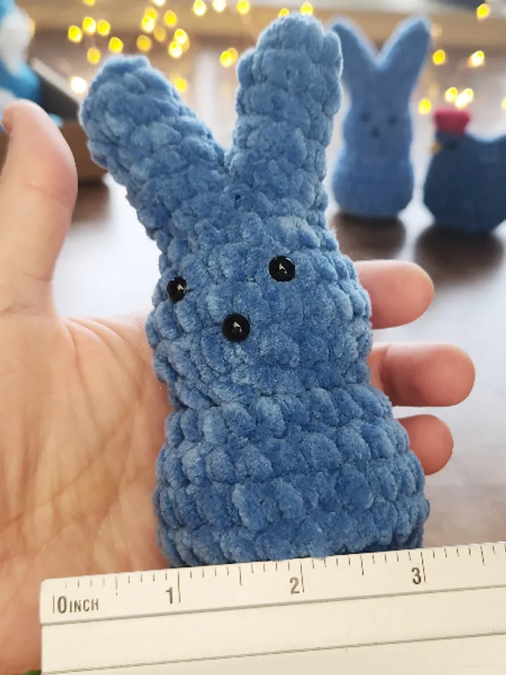 Easter Crochet Pattern: 5-Inch Peep Plush Bunny - No Sew