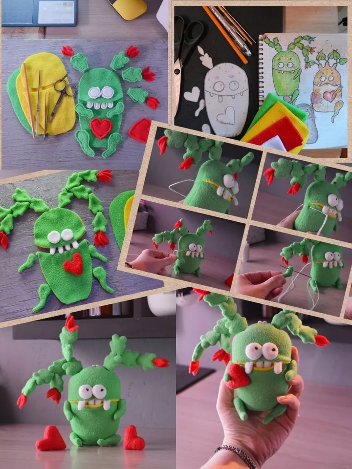 Fleece Plush Cactus PDF Pattern β Ziggy Cactus Soft Toy DIY