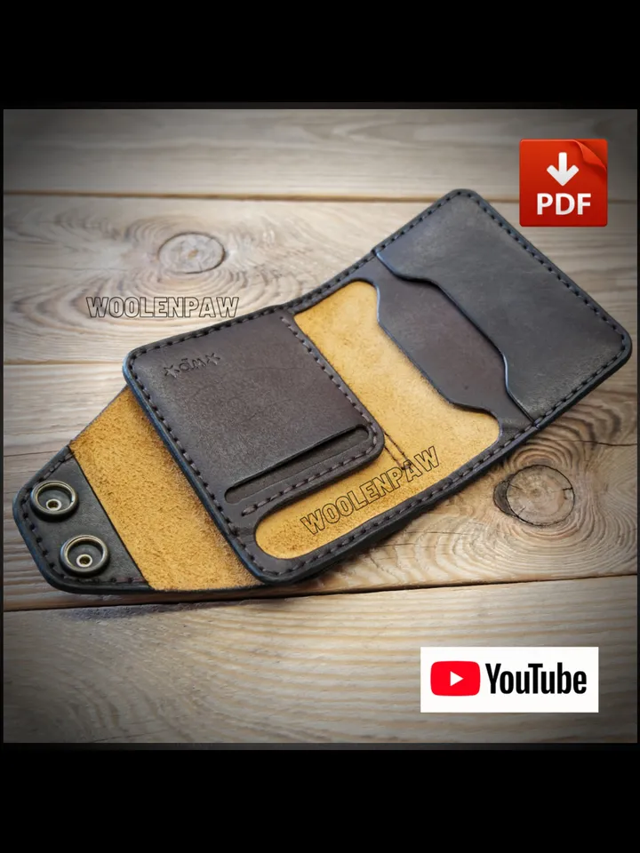 Star wallet - leather PDF pattern for EURO and DOLLAR laser (SVG, CDR). BF7