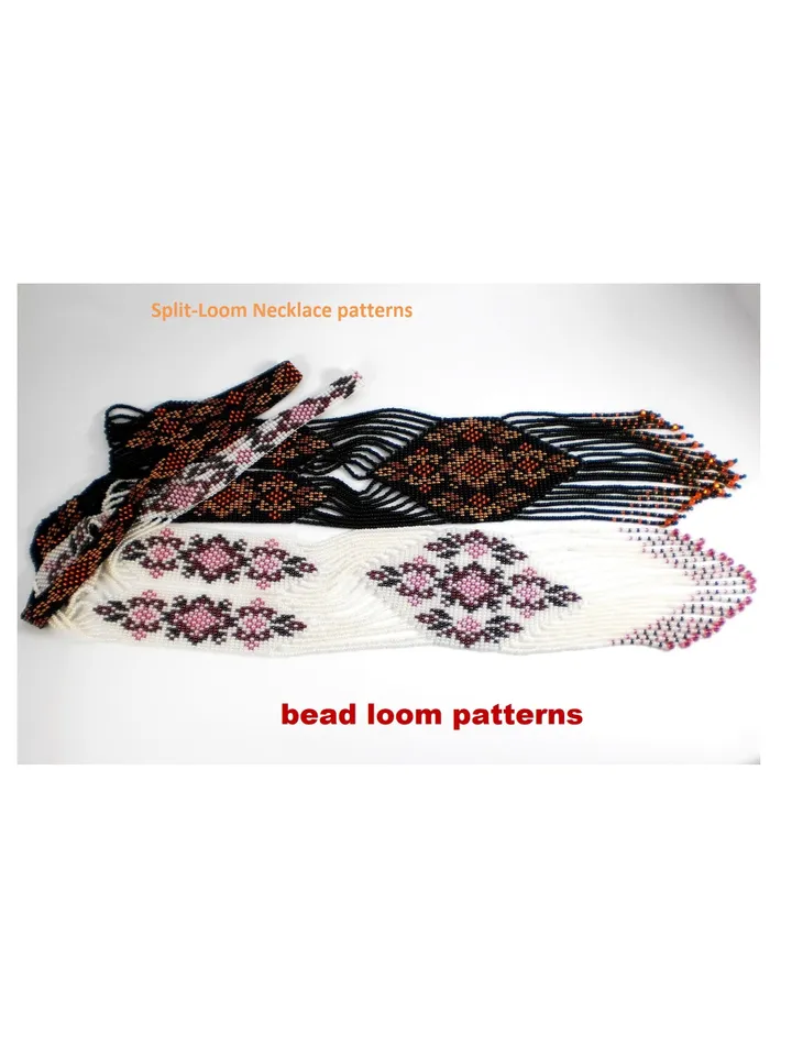 Gerdan-Split-Loom Necklace Bead loom patterns, Beading Loom, only patterns, Instant Download, PDF