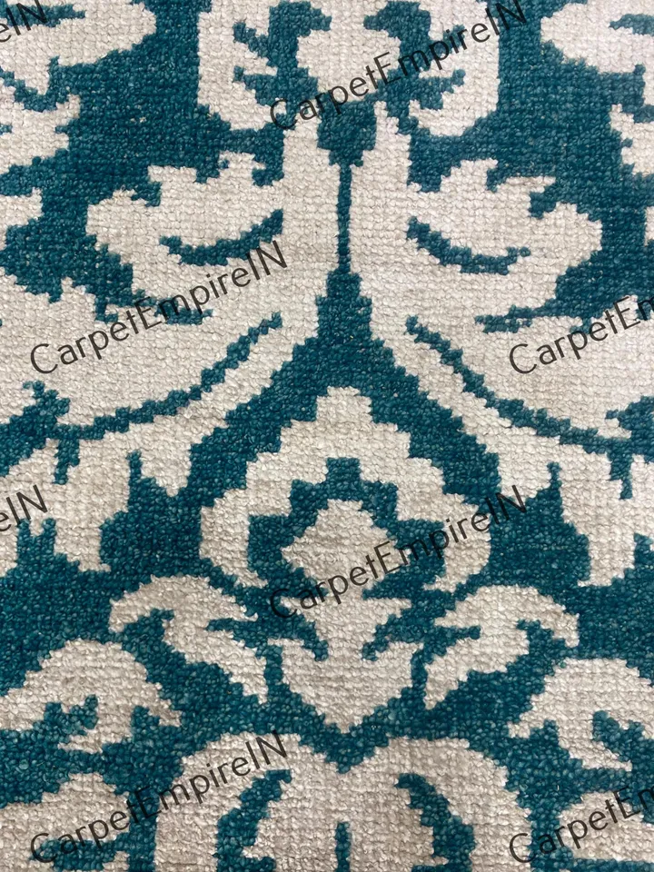 Exquisite Blue Modern Oushak Hand Knotted Rug 4x6, 5x8, 6x9, 8x10, 9x12, 10x14 ft Handmade Rugs for Living Room - Antique Contemporary rug