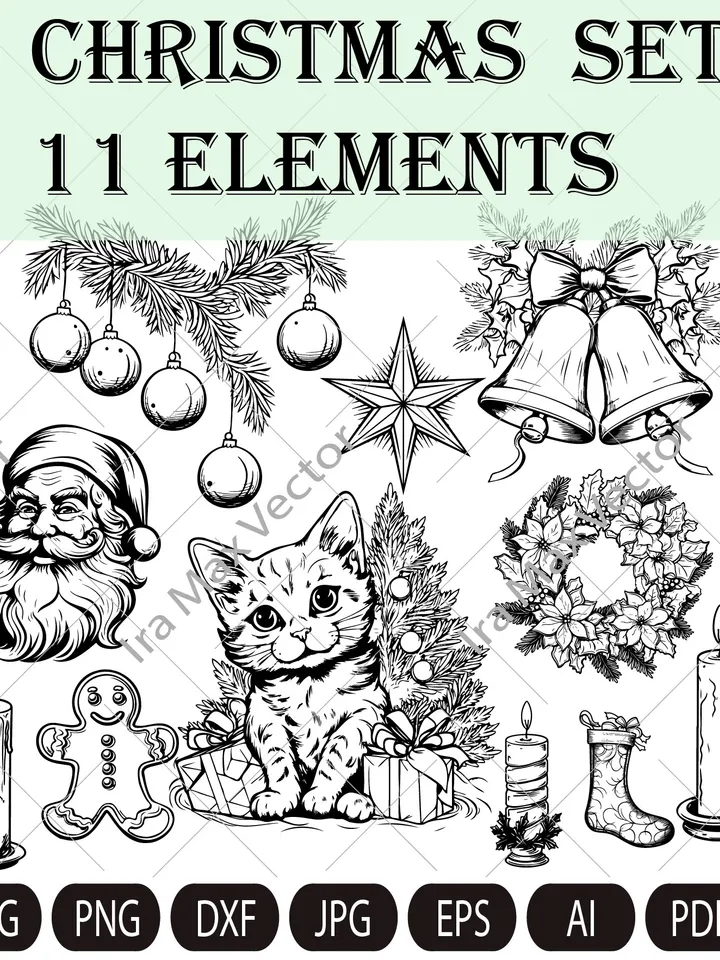 CHRISTMAS SVG Bundle, CHRISTMAS Clipart, Christmas cut files,Christmas Svg Cut Files, Christmas Png Bundle,Merry Christm
