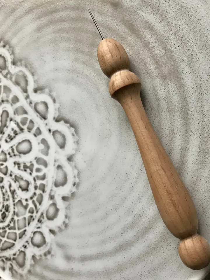 Wooden beech Pricker Puncher for bobbin lace making 1 pcs