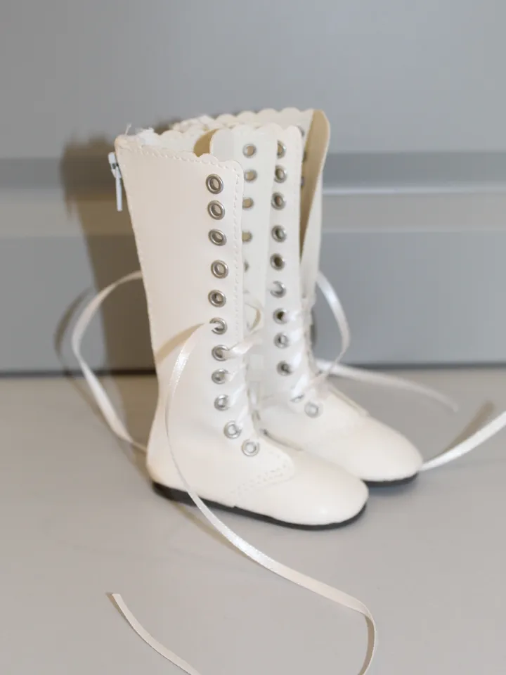 BJD Doll shoes - Leather high lace-up boots for 1/3 1/4 SD BJD Doll - 7cm doll shoes – Christmas gift idea