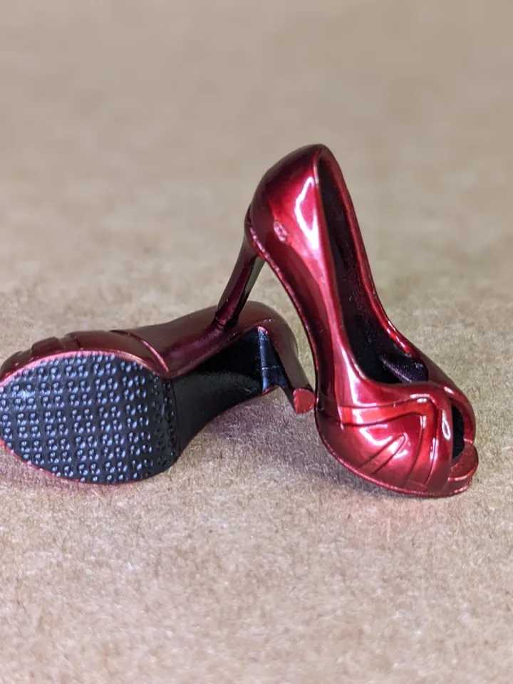 Cherry Red heels sandals for fashion female dolls (Color Infusion, MH)