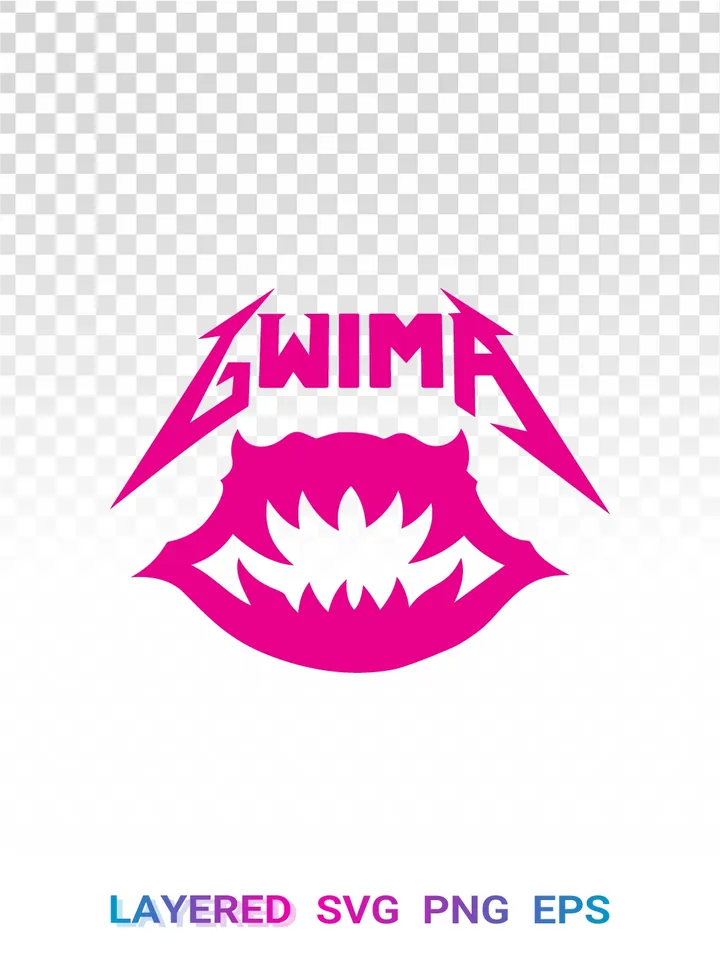 Gwima PNG, Saja Boys Demon Hunter SVG, Pink Lightning Logo