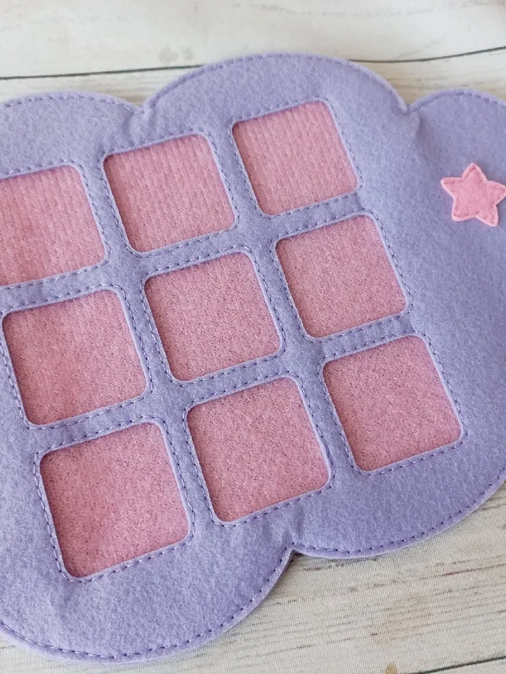 Unicorn tic tac toe game Pattern PDF, Felt tic tac toe board, Quiet book pattern, Felt sewing pattern ideas for baby 1, 2, 3 year old gift
