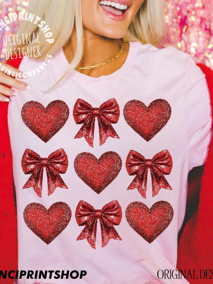Coquette Glitter Valentine Heart Png, Valentine Png, Girls Valentine Png, Valentine Heart Png, Valentine Coquette Png, Glitter Hearts png