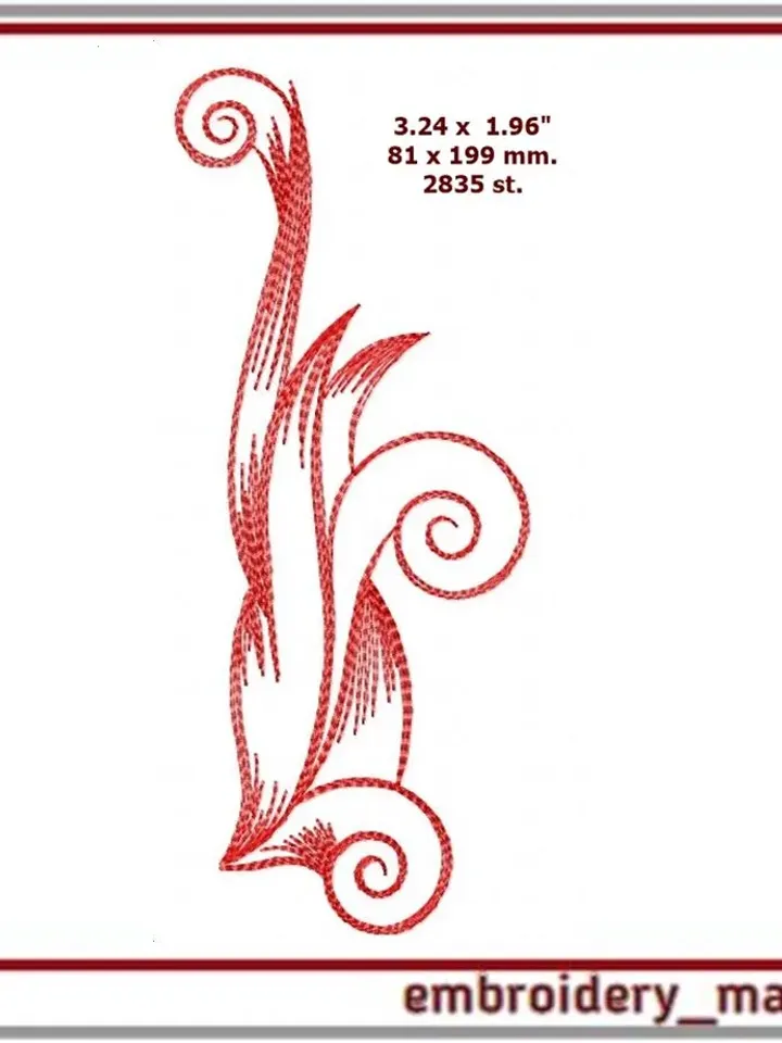 Curl, pattern design to embellish clothing and home décor