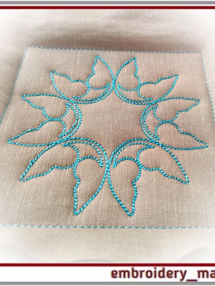 Quilt Block 13d Machine Embroidery Designs - 6 Sizes