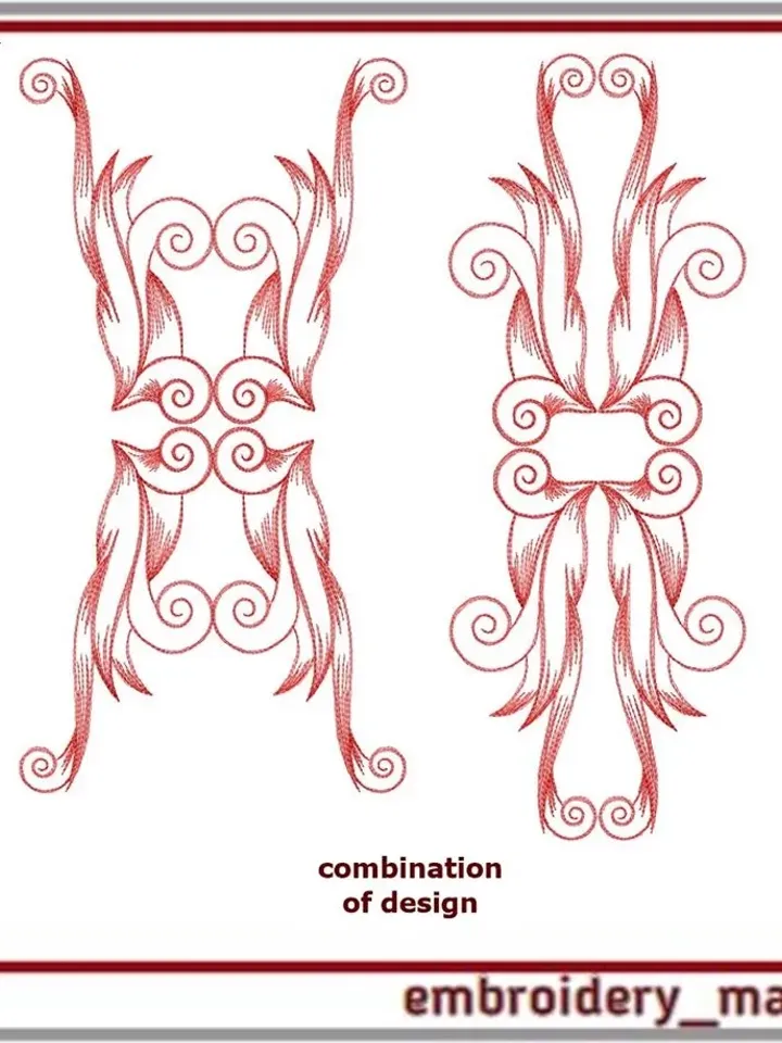 Curl, pattern design to embellish clothing and home décor