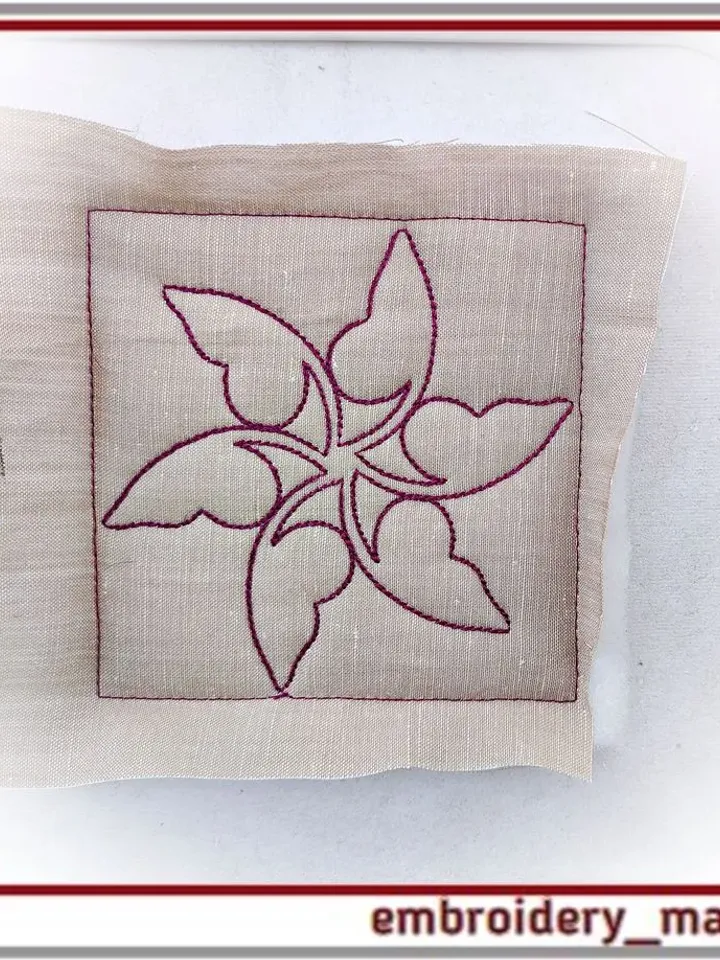 Quilt Block 13c Machine Embroidery Designs - 6 Sizes