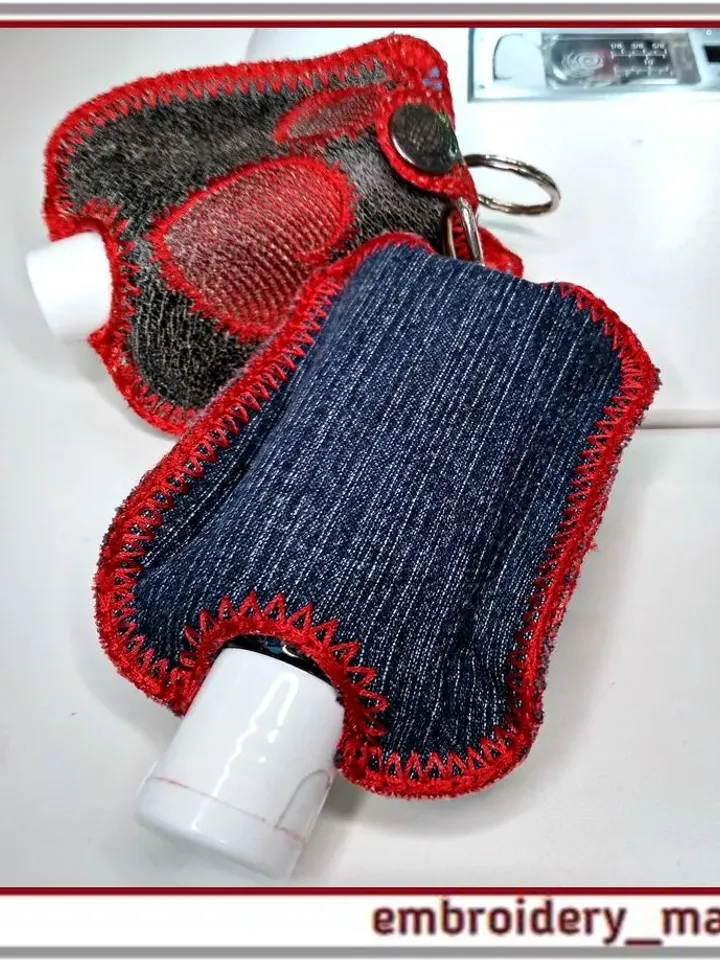 In The Hoop embroidery design for case or pocket holder Step-by-step video instruction