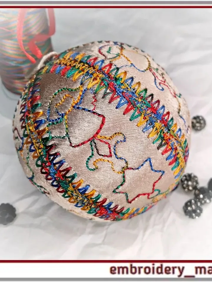 In the hoop set for Christmas balls machine embroidery design