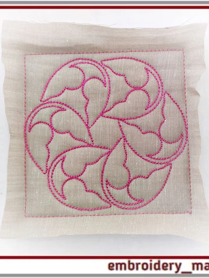 Quilt Block 13b Machine Embroidery Designs - 6 Sizes