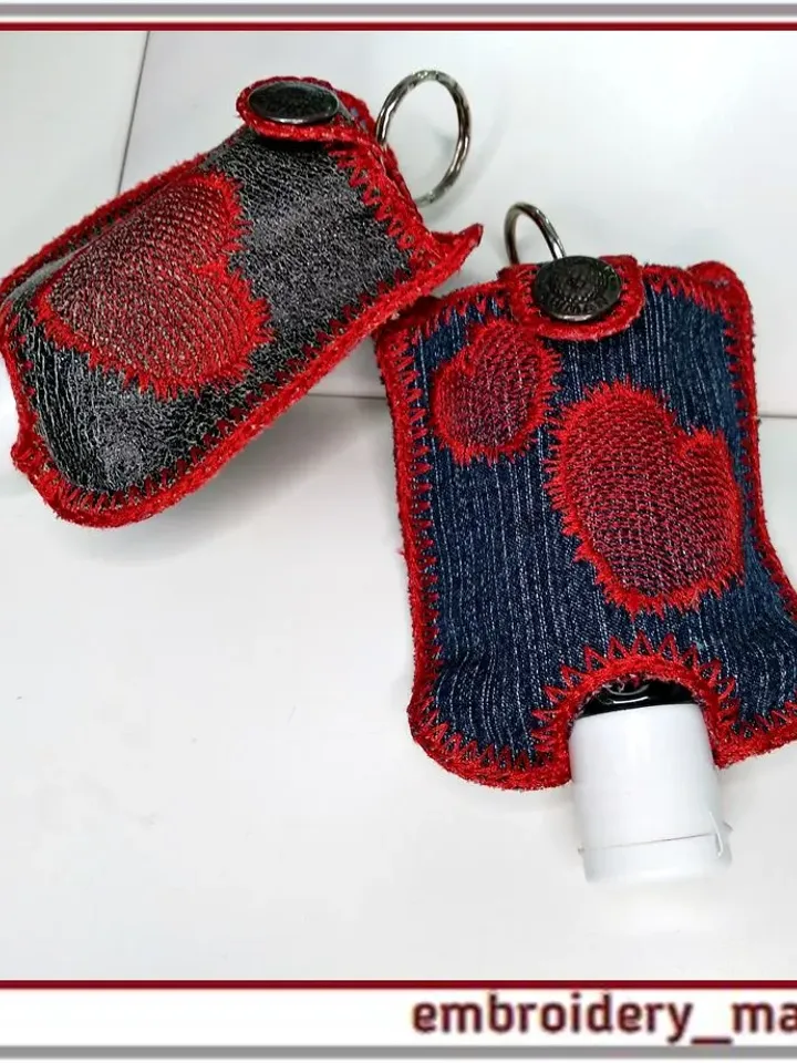 In The Hoop embroidery design for case or pocket holder Step-by-step video instruction