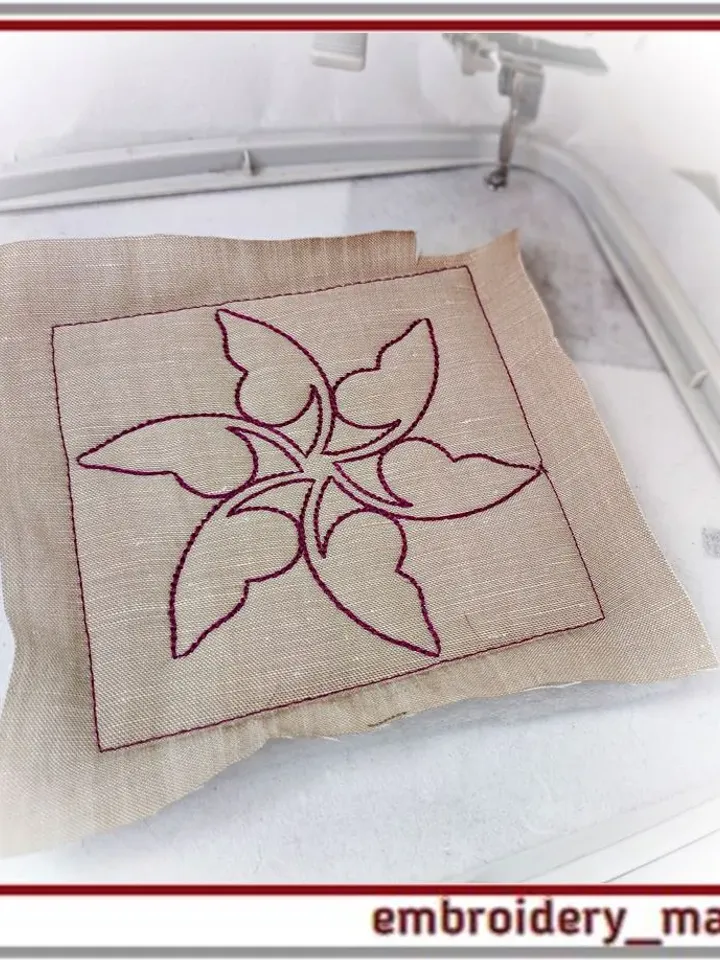 Quilt Block 13c Machine Embroidery Designs - 6 Sizes