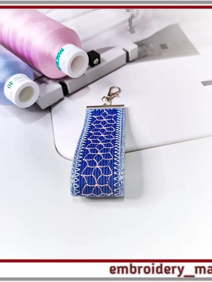 Set of In The Hoop designs from needlewoman organizer + keychain or bracelet, wristband by Embroidery Manavi 05