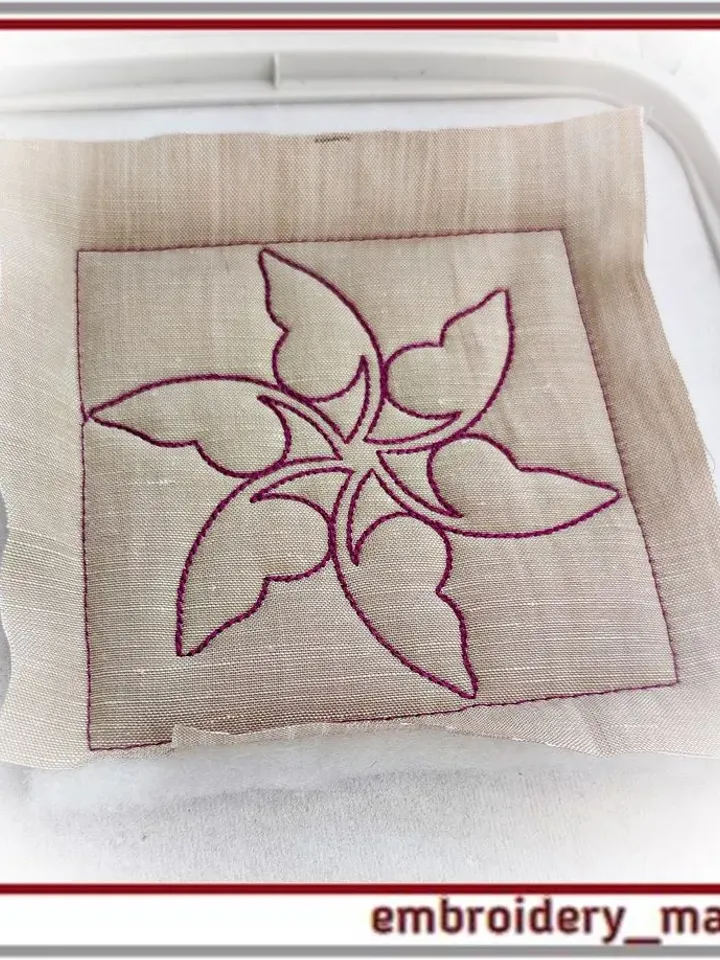 Quilt Block 13c Machine Embroidery Designs - 6 Sizes