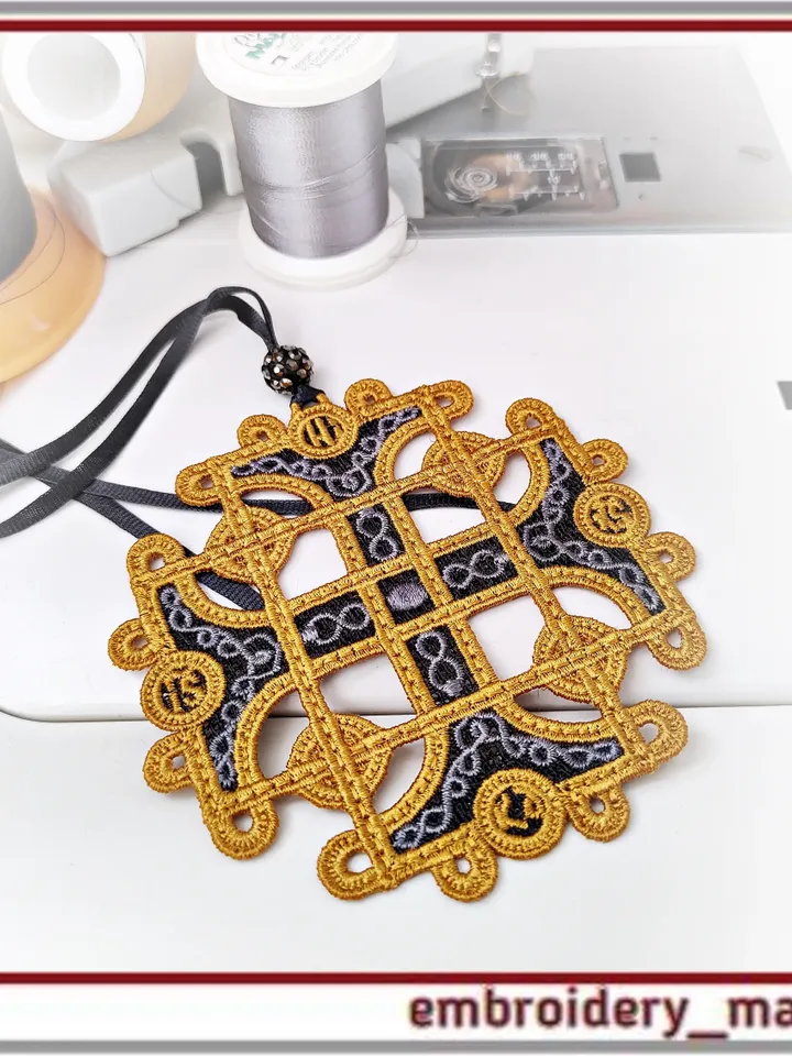 FSL cross pendant design religious embroidery by Embroidery Manavi 05