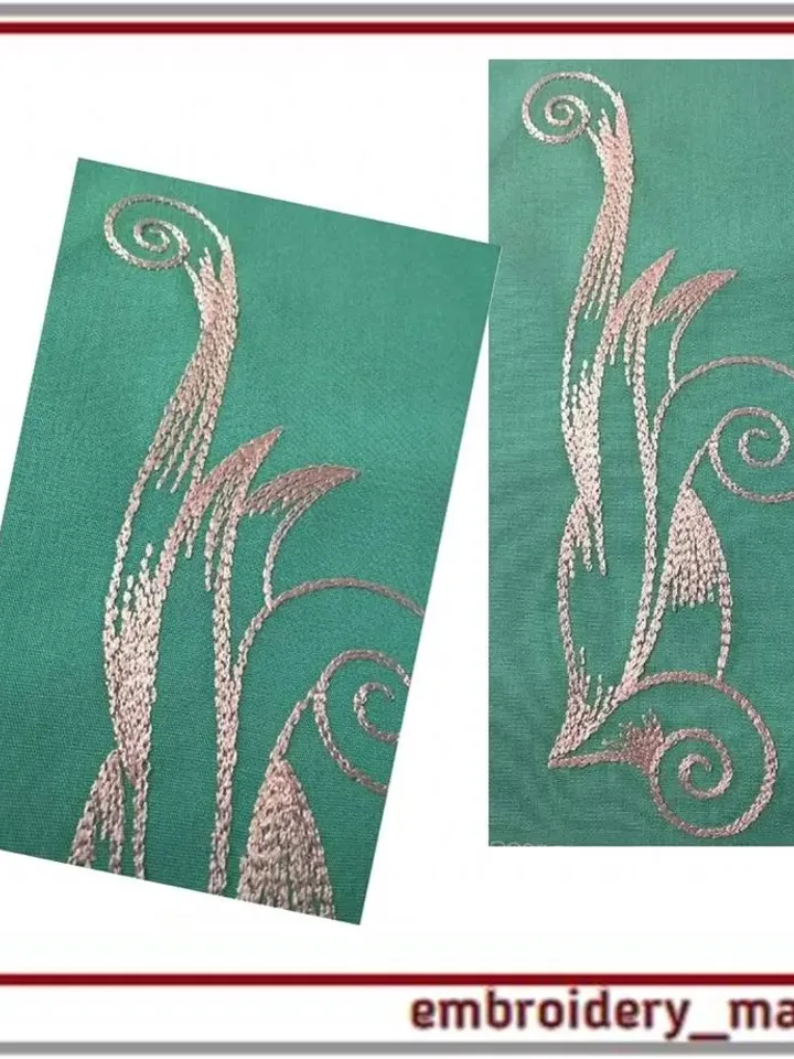 Curl, pattern design to embellish clothing and home décor