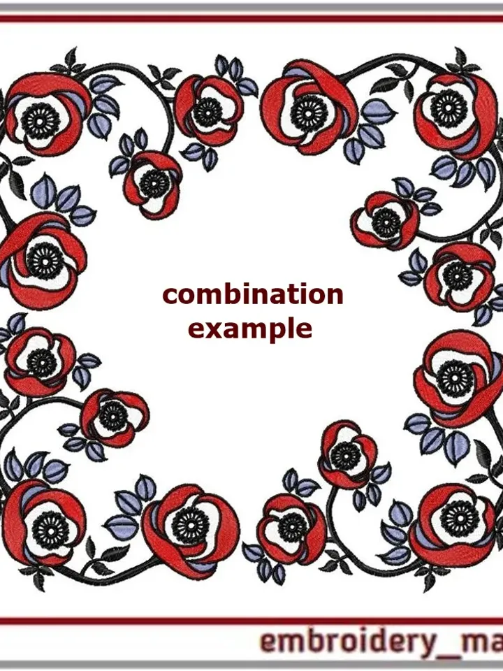 ITH embroidery 7 designs a set of floral with cutwork elements