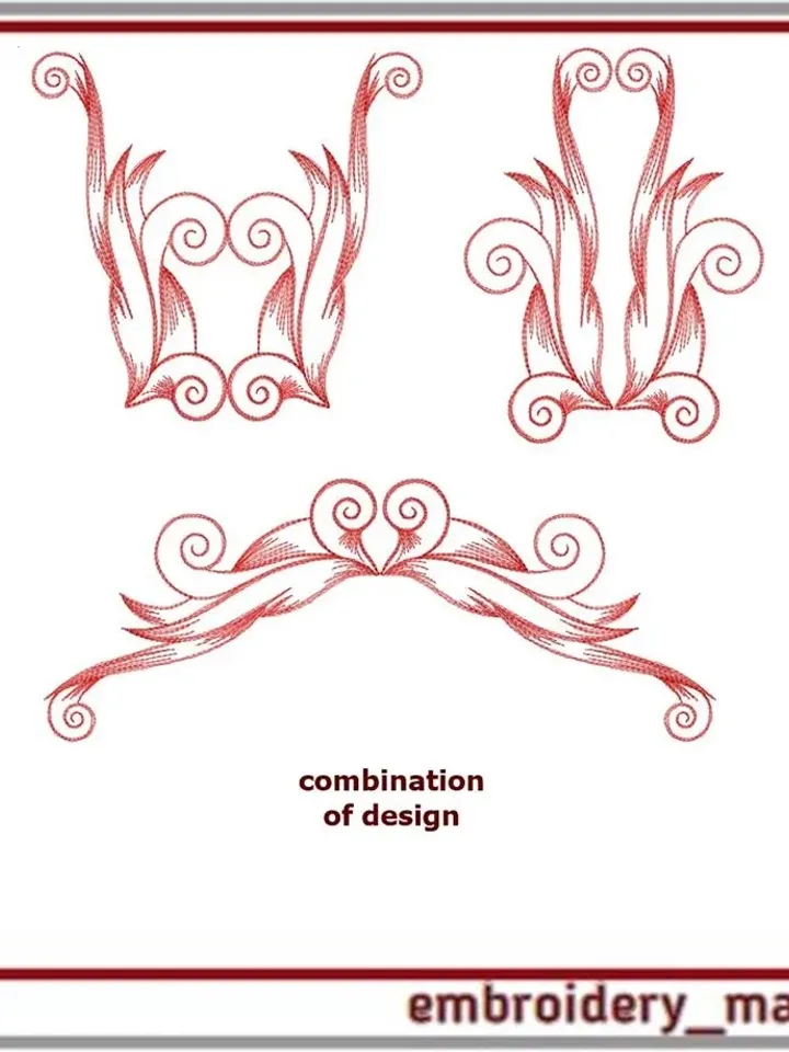 Curl, pattern design to embellish clothing and home décor