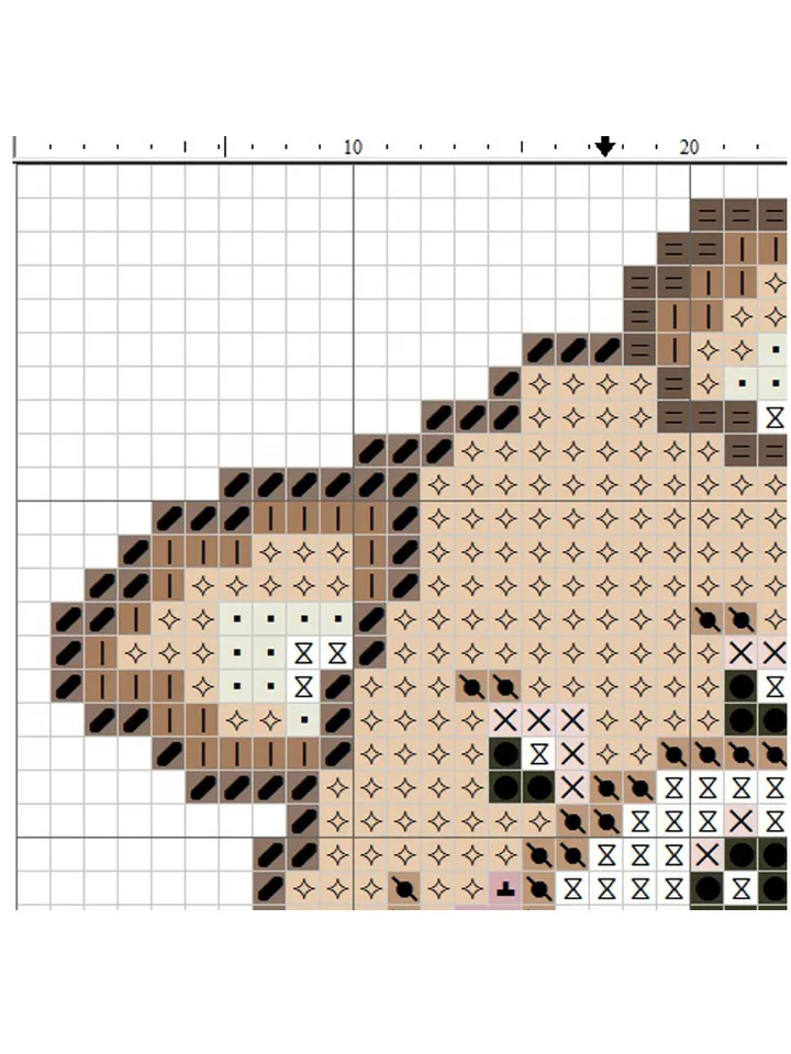 Puppy dog cross stitch pattern easy small embroidery for kids