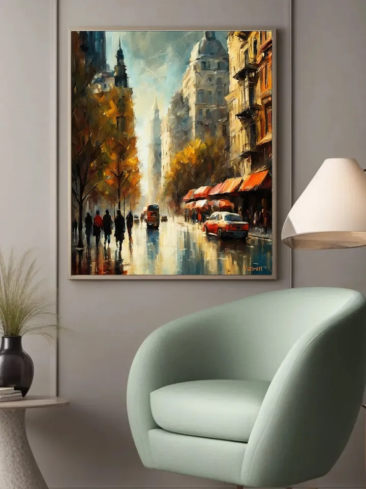 Cityscape /digital art illustrations. Home Decor