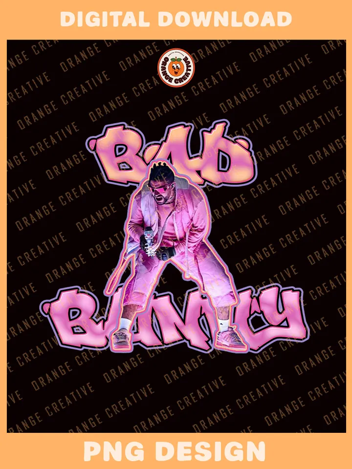 Bad Bunny Puerto Rico Rapper Bootleg T-shirt PNG, 90s Bootleg Template, Graphic Bad Bunny PNG Files, Custom Bootleg Rap Tee, Digital Download