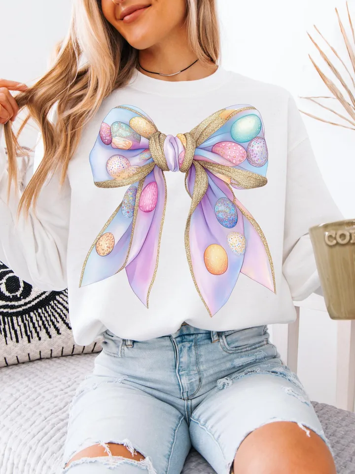 Easter Coquette Bow Png, Checkerboard pastel bow png, Easter Png, Easter Bunny Png, Easter shirt design, Spring Png, Glitter bow png