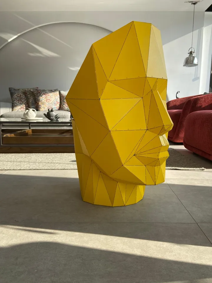 The Poly-face Human Face Low Poly Seater