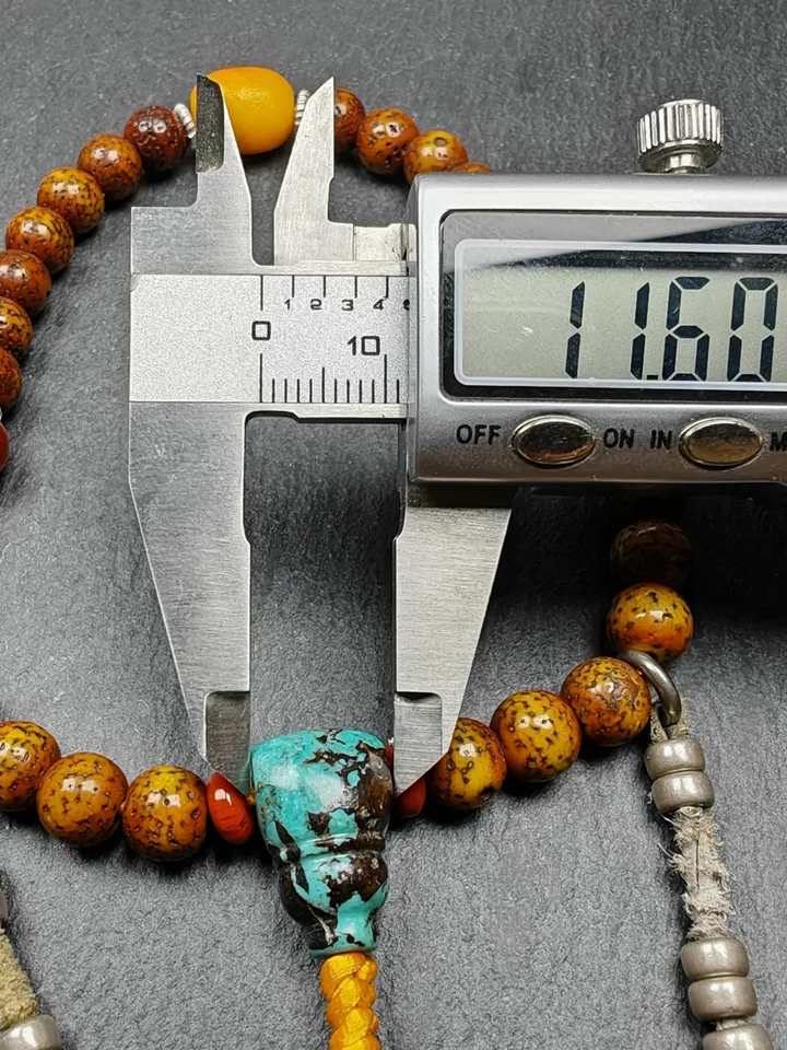 Gandhanra Authentic Tibetan Handhold Wrist Mala - 7.5mm Old Lotus Seed Beads Bracelet - Portable Buddhist prayer beads for Meditation
