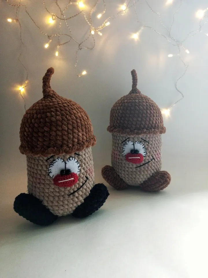 Crochet pattern acorn, Amigurumi Acorn