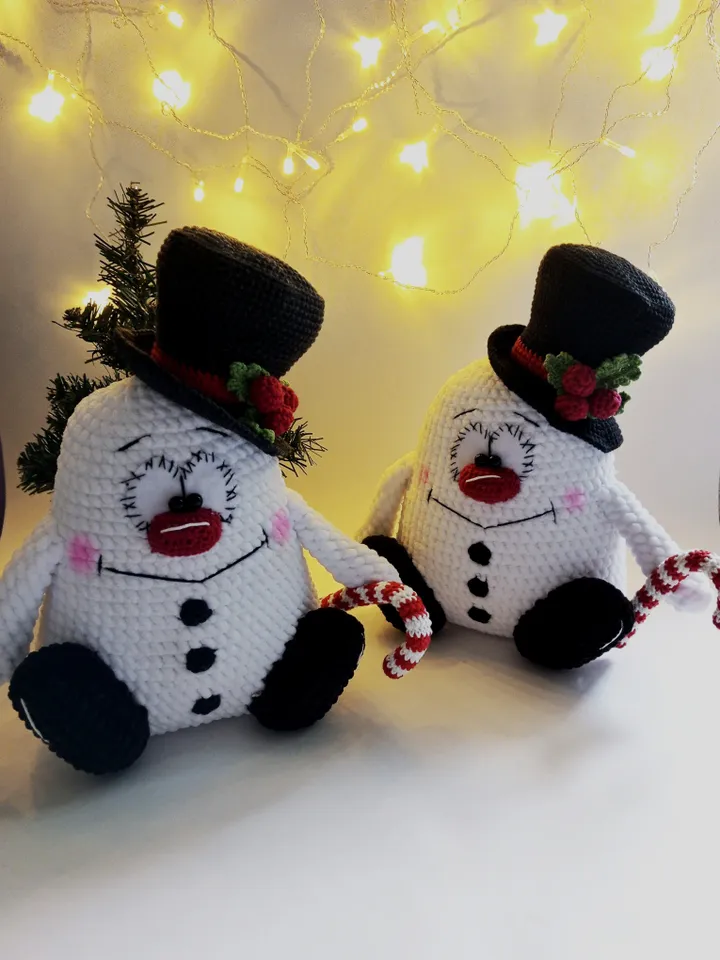 Crochet pattern for Snowman christmas toy, PDF English amigurumi, Snowman PDF Crochet Pattern,Toy Winter Christmas.