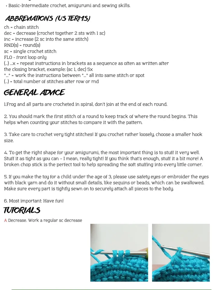 Amigurumi crochet pattern frog, English crochet pattern frog, PDF