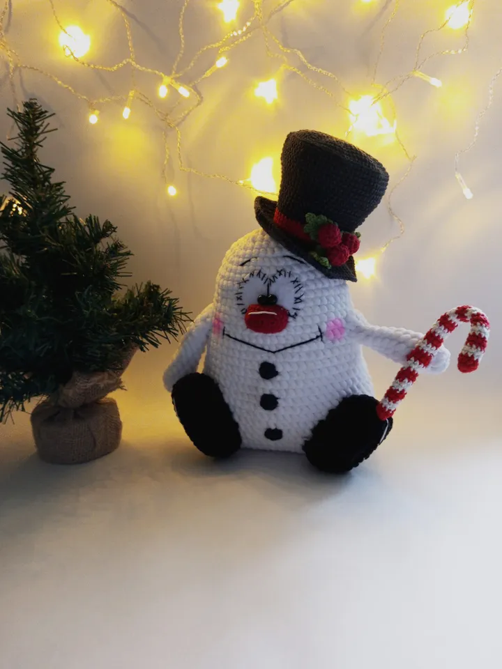 Crochet pattern for Snowman christmas toy, PDF English amigurumi, Snowman PDF Crochet Pattern,Toy Winter Christmas.