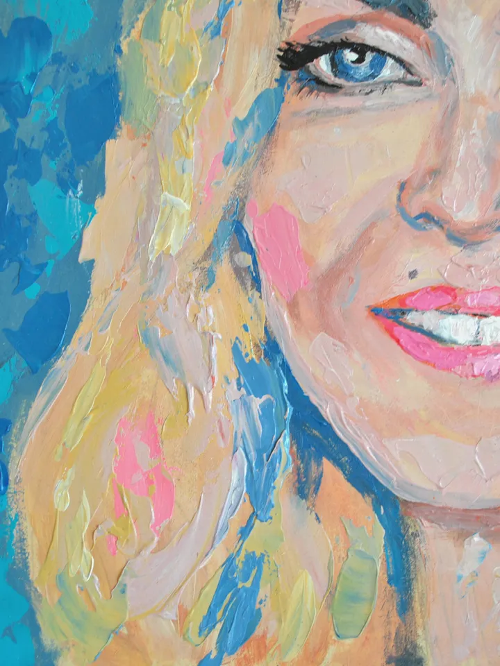 Madonna portrait of celebrity Аmerican idol The iconic singer