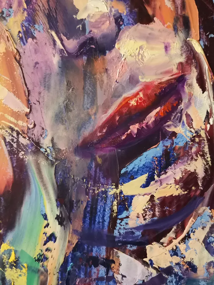 Female artist Girl Beauty Love Art Original Oil Painting Artist Svinar Oksana