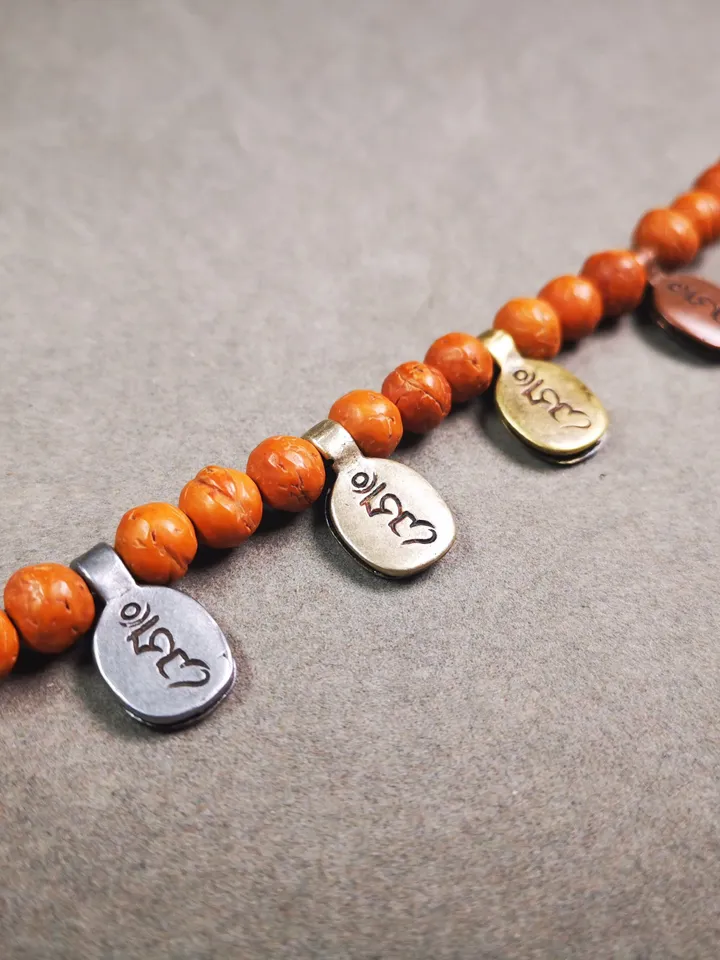 Gandhanra Handmade Buddhist Mala Counter Clip,Bum Counter Clip for Prayer Beads,Hum Letter,Mala Accessories