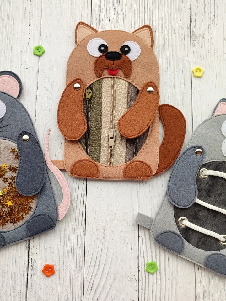 Animals pattern PDF Tutorial, Sensory toys pdf, Felt book pattern svg, Montessori book Quiet book ideas, Pdf felt sewing pattern for toddler