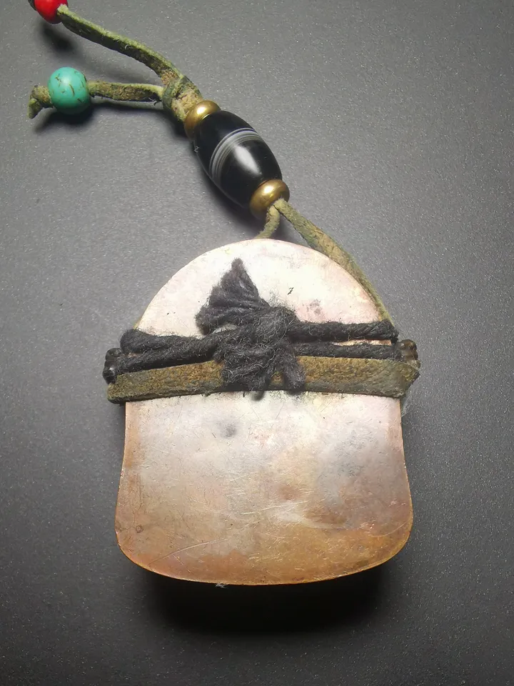 Gandhanra Antique Handmade Gau Ghau Shrine, Mini Tibetan Buddhist Altar Amulet Pendant,80 years old