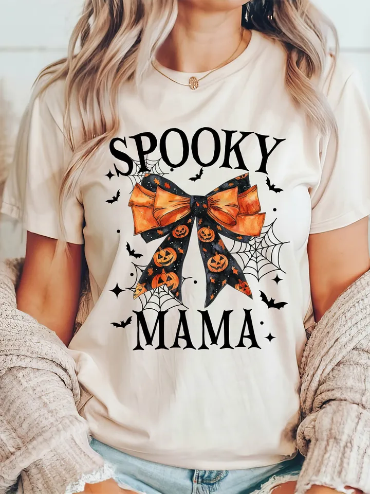 Spooky Mama Png, Coquette Halloween Png, Spooky Season Png, Retro Halloween Png, Spooky vibes Png, Fall Png, Halloween Shirt Coquette png